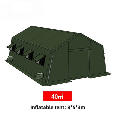 Inflatable Outdoor Fire Rescue Command Rainproof Thickened PVC Tent Custom Military Green 4 * 5 * 3.2m