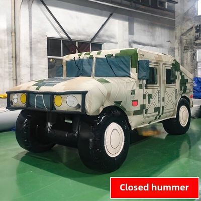 Sahte Büyük Ölçekli Sahada Eğitim Simülasyonu Hedef Modeli Dışarıda Egzersiz Simülasyonu Savaşçı Araba Hummer Araba Kapalı Hava Çöl Kamuflaj Kapalı Hava Özel Hava Pompası 800W
